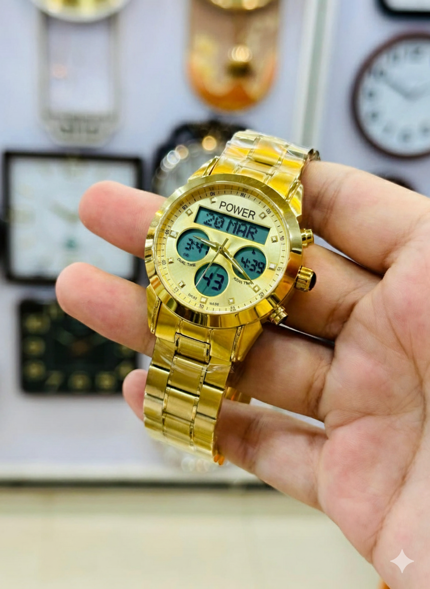 Power Brand Stainless Steel Alfajar Design cp Watch 3Bar Waterproof