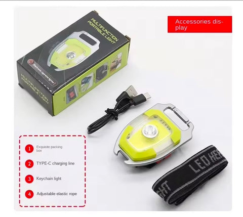 Multifunctional Mini Keychain Headlight Strong Light Headworn Maintenance Work Flashlight