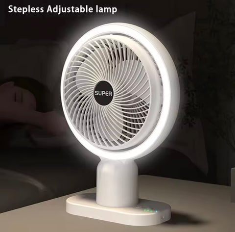 Rechargeable Table Super cooling Fan Desktop with Led Light