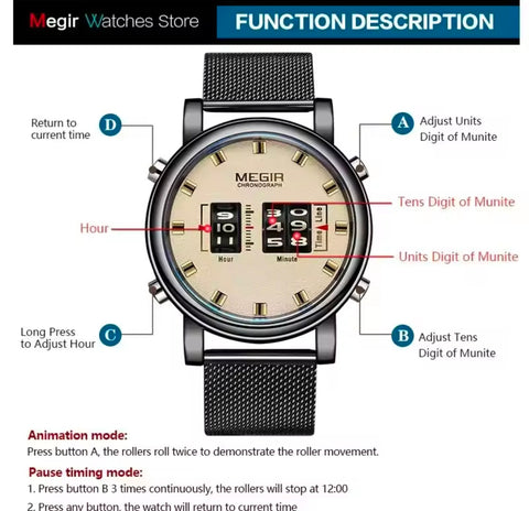 Power Luxury Brand Men Sport Casual Watch