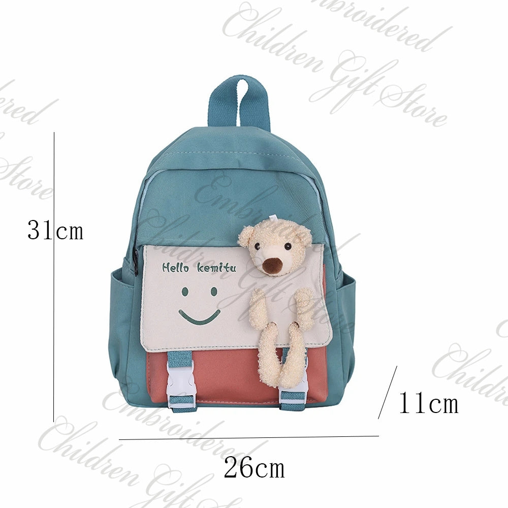 Student College School Backpack bow and bunny backpack with free sticker