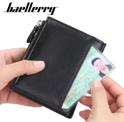 Cow Leather Kavi Vintage Short Zipper Wallet