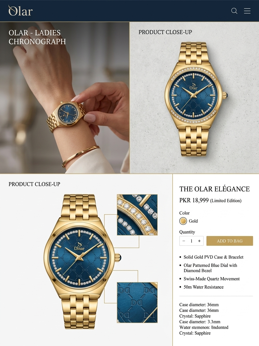 Dinar Brand Luxury ladies Stainless steel New Fashion Watch Waterproof