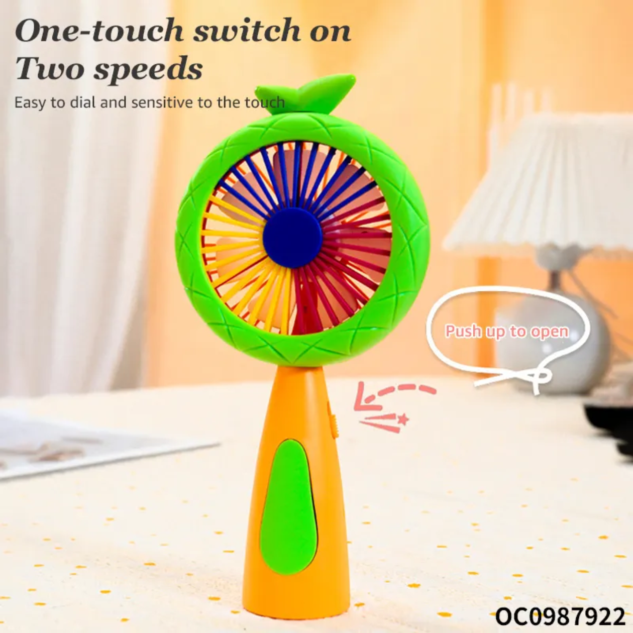 Rechargeable & Portable LED Lighting Mini Fan colorfull fan