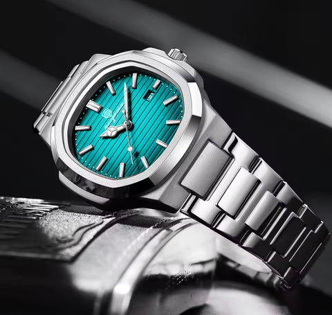 Power Luxury Stainless Steel Quartz Watch Waterproof 3ATM