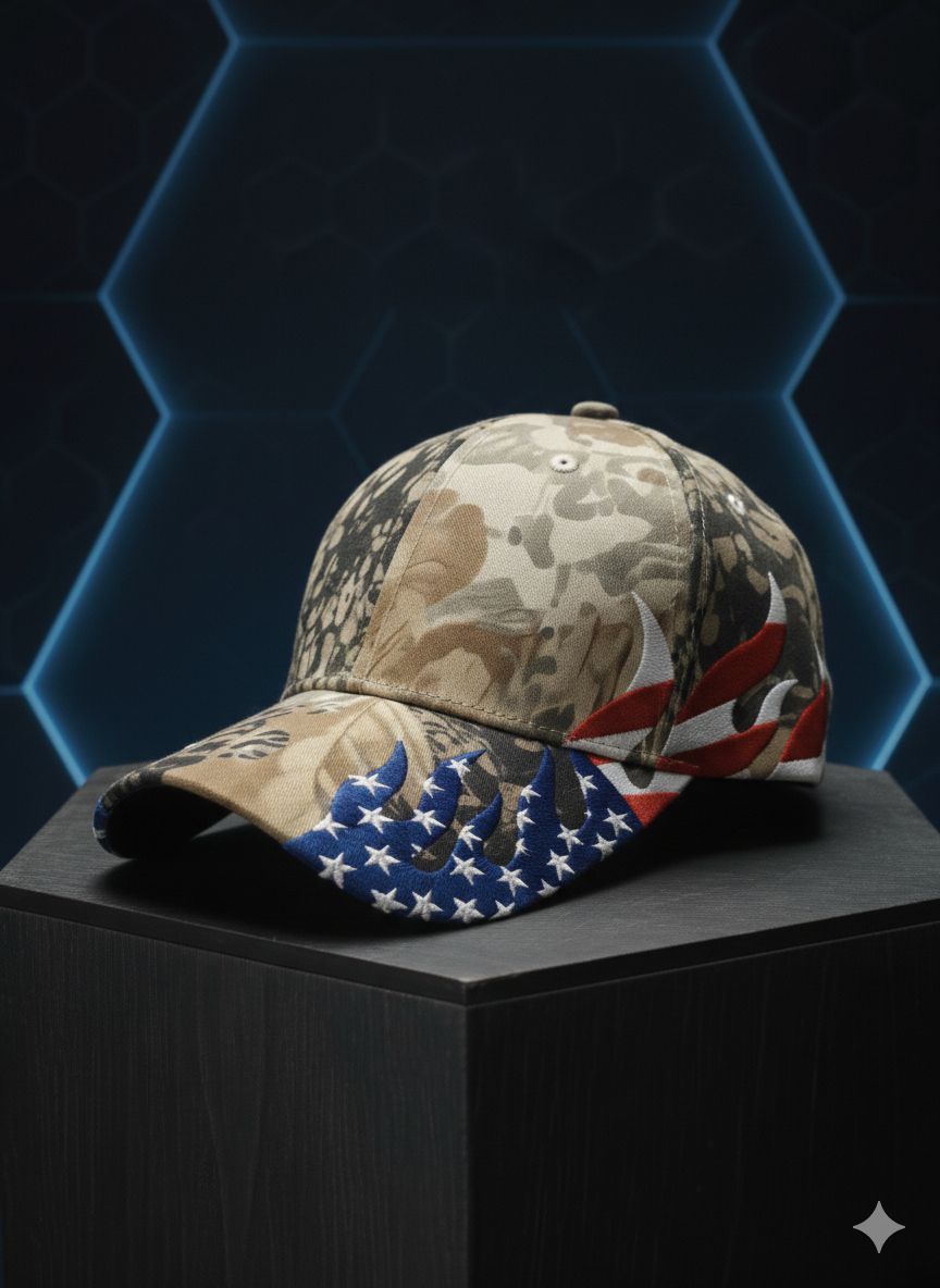 USA JUNGLE Amry Cap Spring & Summer volume extended model cap
