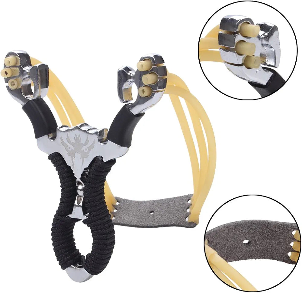 Stainless Steel Slingshot Set Outdoor Hunting Powerful Slingshot