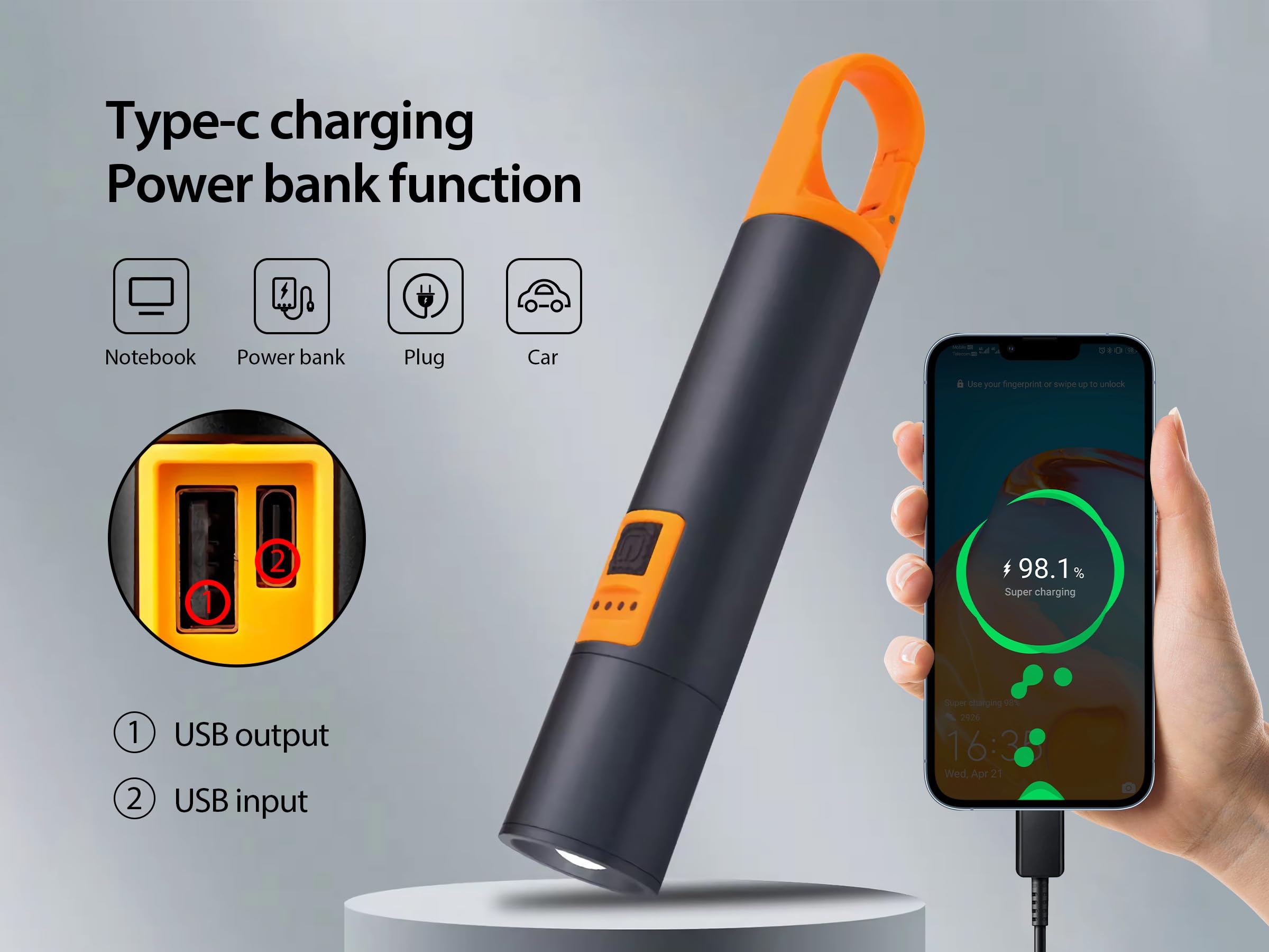 Ultra Power 5.11 Bright Torch Zoomable  Light 18650 Lithium Battery