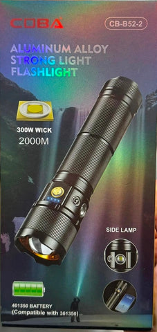 Ultra Powerfull Flashlight COBA CB-B54-2 Torch 28,800mAh Battery