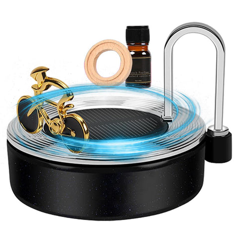 Solar Rotating Car Air Freshener Dashboard Solar Rotating Track Bike Aroma Diffuser