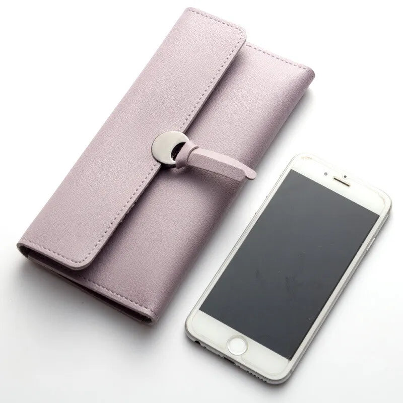 Ladies Stylish Trifold Wallet Cell Phone Cash Coin Pocket Card Holder