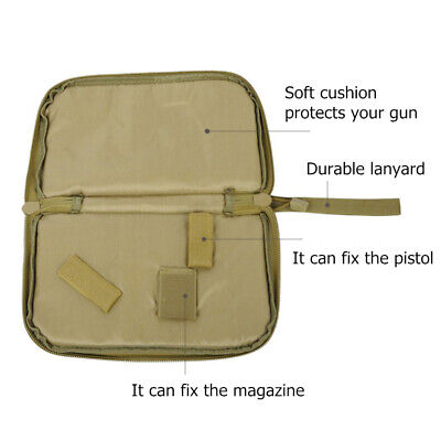 Nylon Tactical Gun Pouch Storage Bag Pistol Case Durable Carry Cell Phone Keys