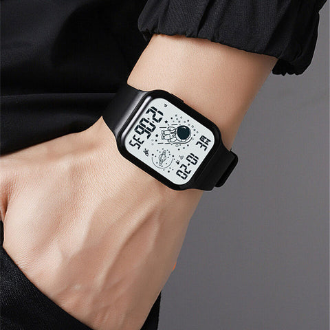 LASIKA LED Digital Watch For Men Women Alarm Sport Waterproof Luminous Watching