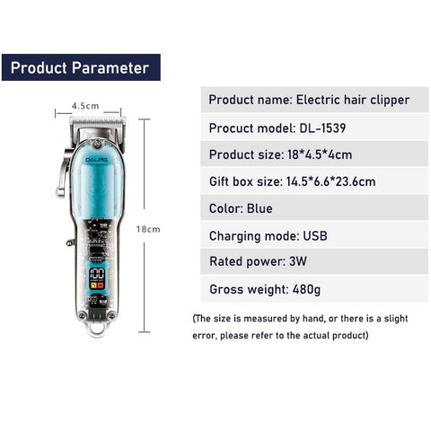 Daling Trimmer DL-1539 - Daling Stainless Steel Beard Trimmer & Hair Cutting Machine