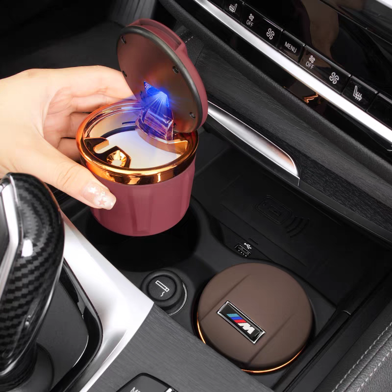 Metal Car Ashtray with LED Light Cig