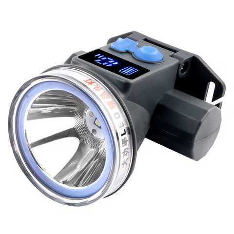 Waterproof Rechargeable Power Headlight power display TYP-C fast charging