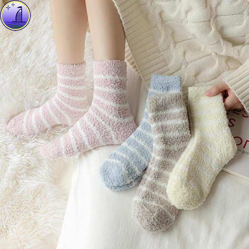 3 Pair Winter Warm Velvet Towel Socks
