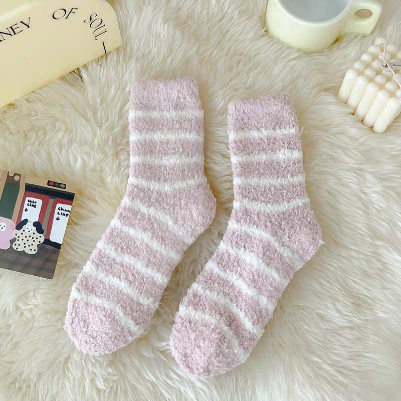 3 Pair Ladies Winter Warm Velvet Towel Socks