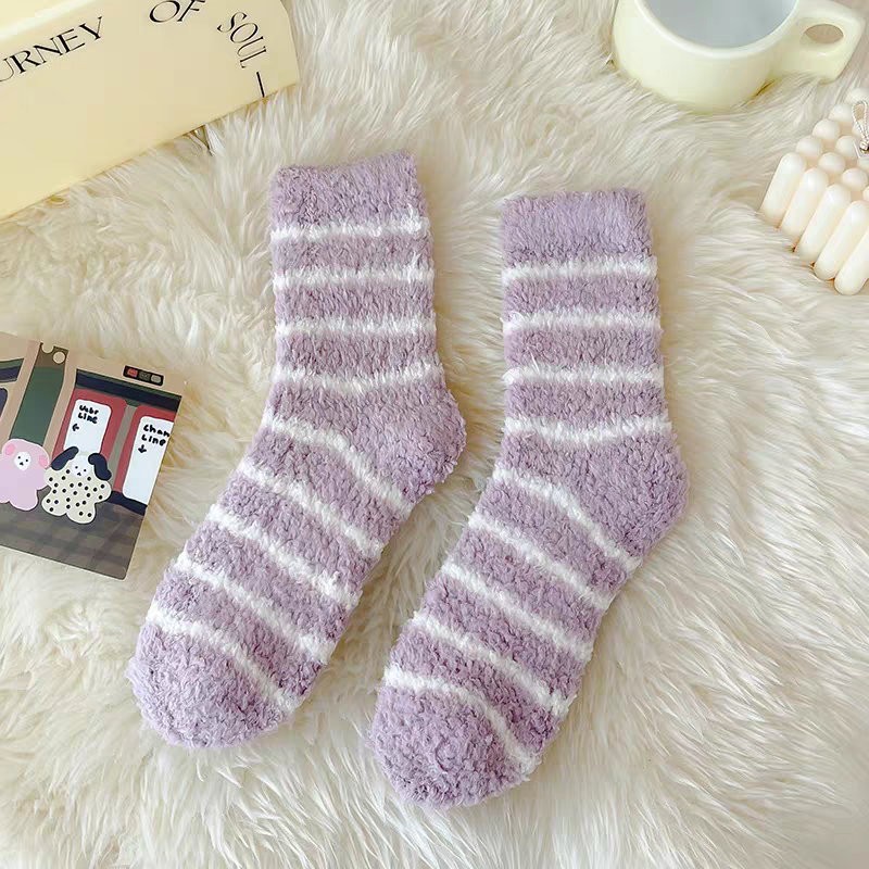 3 Pair Ladies Winter Warm Velvet Towel Socks