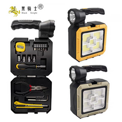 2 in 1 COB Search Light + Tool Kit box Solar Charging Led Work Light