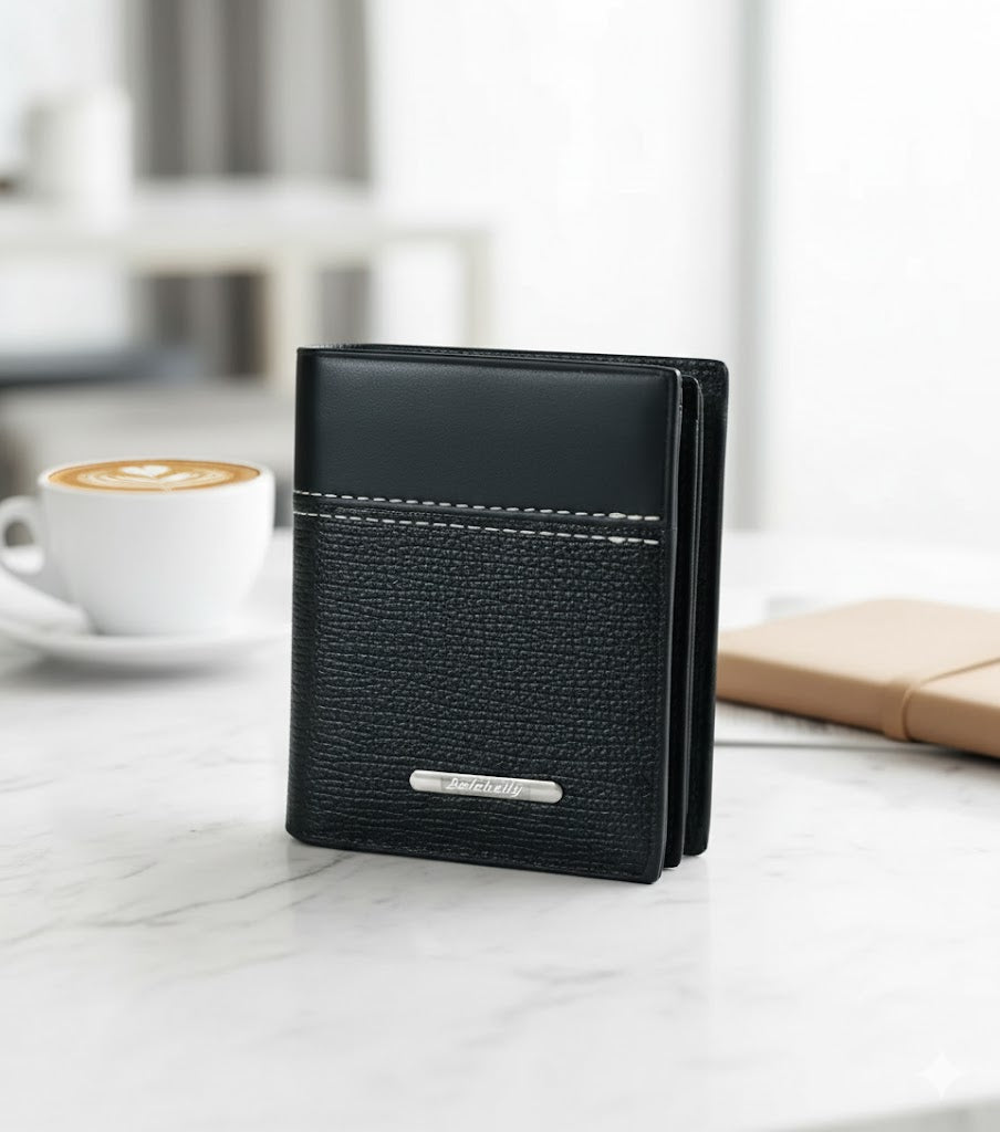 New luxury Trifold Leather Wallet