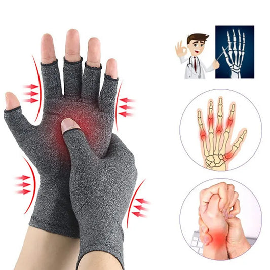 1 Pairs Compression Gloves Hand Support with Open Fingers