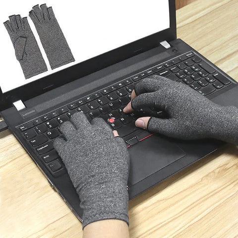 1 Pairs Compression Gloves Hand Support with Open Fingers