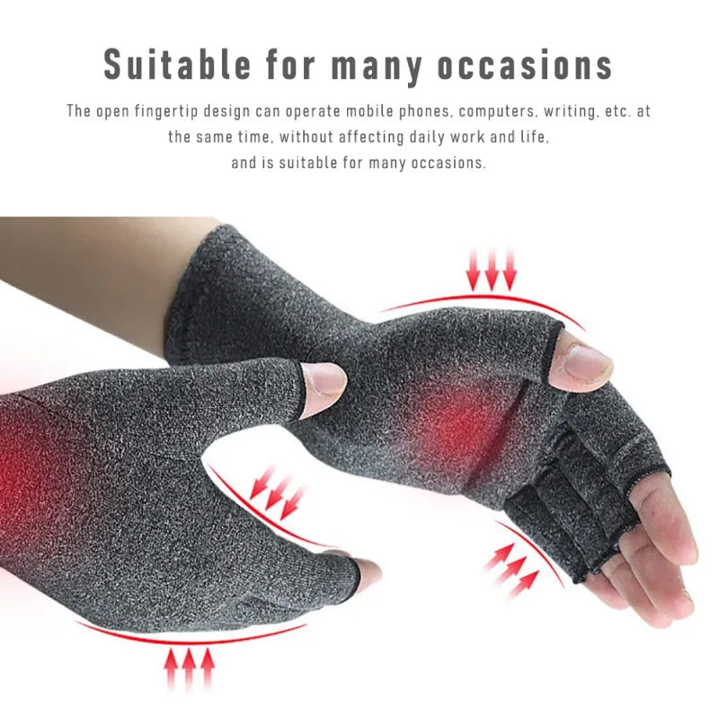 1 Pairs Compression Gloves Hand Support with Open Fingers