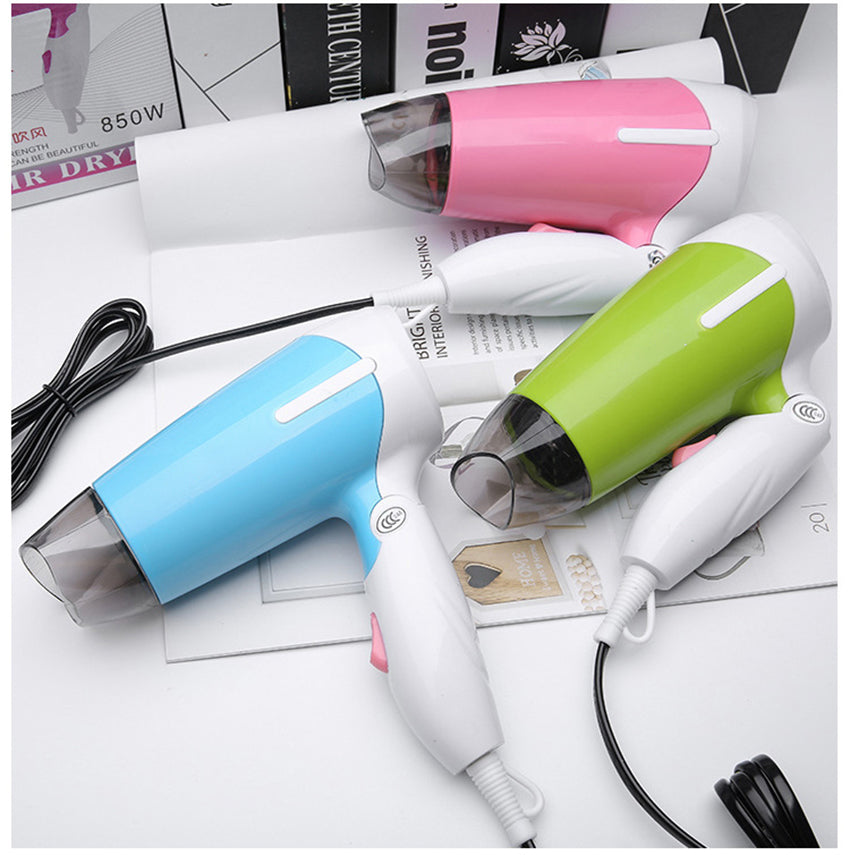 Travel Hair Dryer with Folding Handle, Hot and Cool, 2 Speed Setting, Compact Lightweight Blow Dryer, Pink, Blue