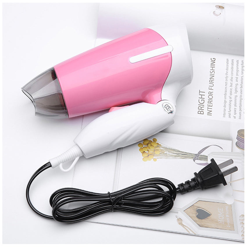 Travel Hair Dryer with Folding Handle, Hot and Cool, 2 Speed Setting, Compact Lightweight Blow Dryer, Pink, Blue