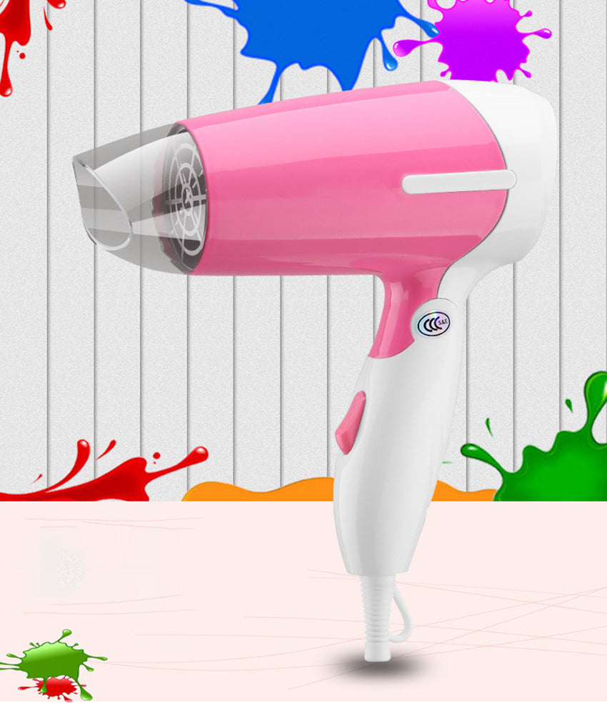 Travel Hair Dryer with Folding Handle, Hot and Cool, 2 Speed Setting, Compact Lightweight Blow Dryer, Pink, Blue