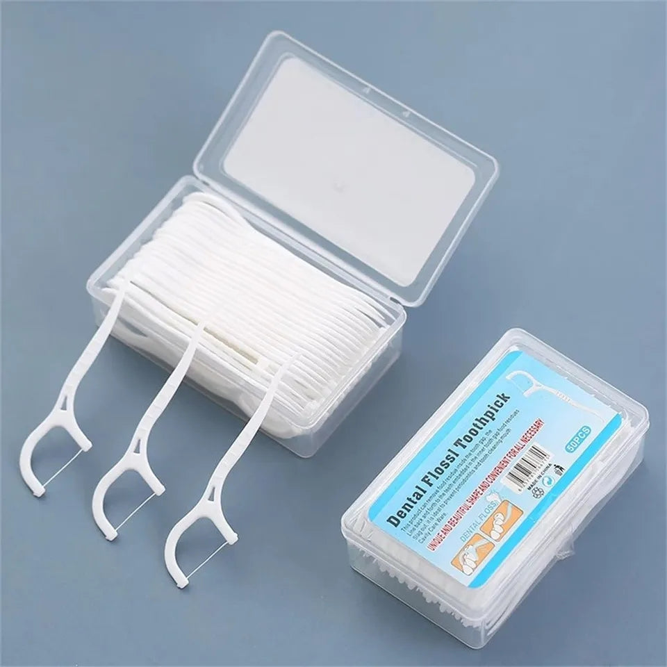 3 Pack Portable Disposable Dental Floss Toothpicks Teeth Cleaning Brush Interdental Oral Hygiene Care Tools