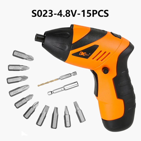 Cordless Electric Screwdrivers with 45pcs Drill Bit Set Rechargeable Electric Drill Bit Kit USB Powerful 18650 Battery