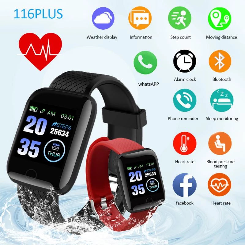FitPro Smart Bracelet 116 Plus Heart Rate Smart Wristband Sports Wat importedgear.pk