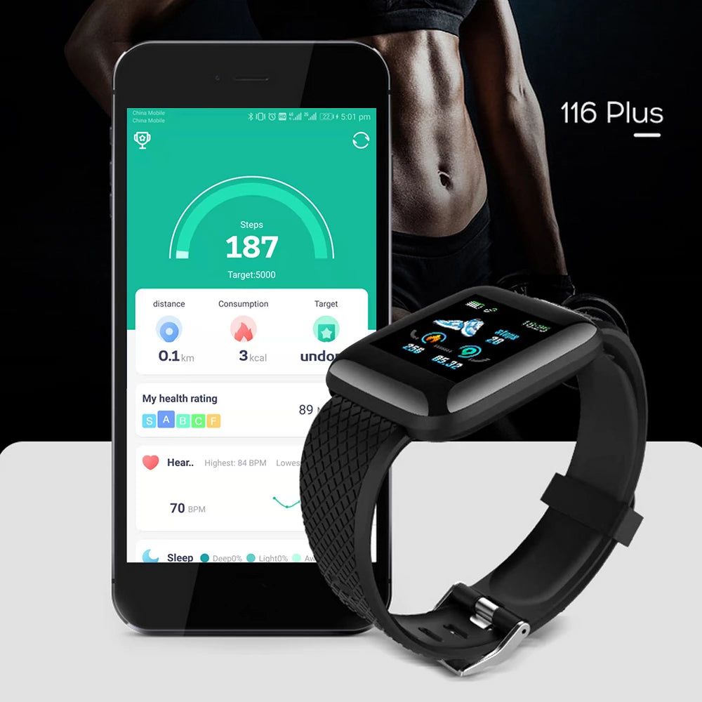 FitPro Smart Bracelet 116 Plus Heart Rate Smart Wristband Sports Wat importedgear.pk