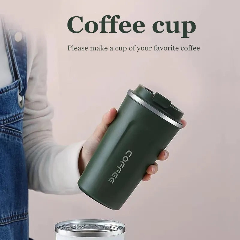 Insulated Coffee Mug Stainless Steel Tumbler Water Thermos Vacuum Flask Bottle Portable Travel Mug Thermal Cup