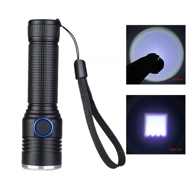 Mini Led Rechargeable Zoom Pocket Flash Light