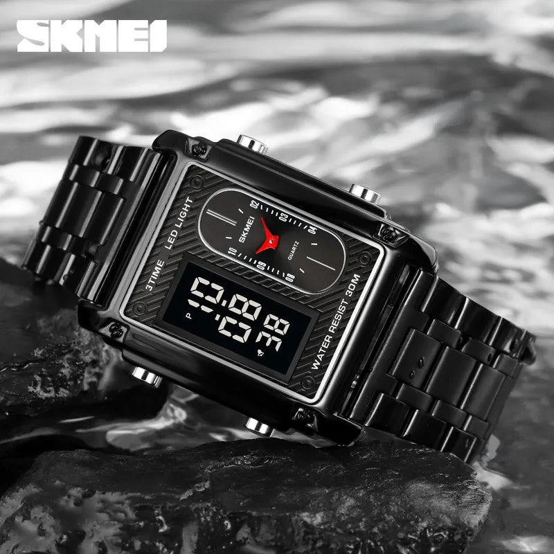 SKMEI 1868 Model Double Time WaterProof Watch for Men and Women