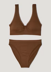 Bra and Knickers Set - Seam Free Padded Bralette & Knickers Set