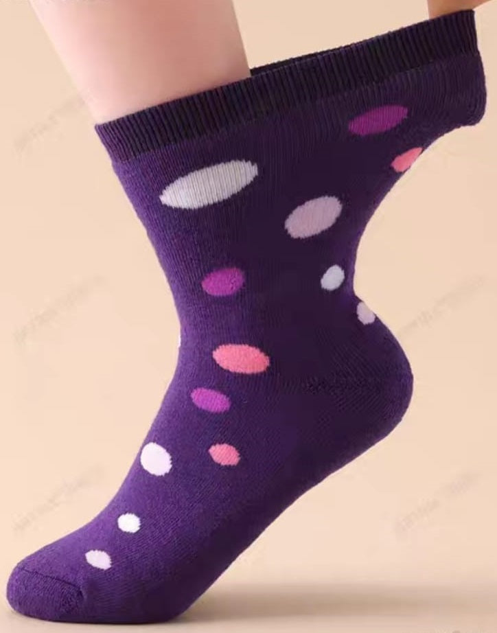 4 Pairs Women Cotton Socks - Ladies New Fashion Socks
