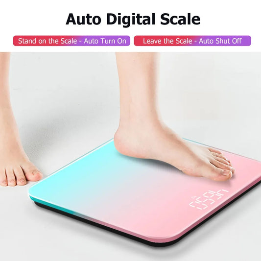 USB Charging Smart Digital Scale Highly Accurate for Body Weight Bathroom Weight Scale with Extra-Wide Platform LED Screen