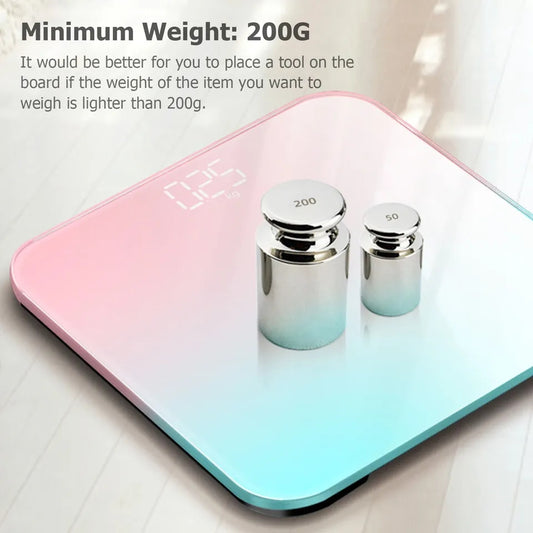 USB Charging Smart Digital Scale Highly Accurate for Body Weight Bathroom Weight Scale with Extra-Wide Platform LED Screen
