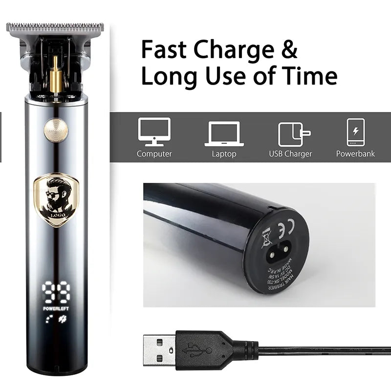 Digital USB Rechargeable Hair & Beard Trimmer