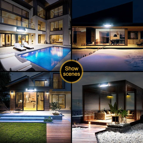 100w Solar Wall Lights Wireless with 3 Lighting Modes for Front Door Yard Garage Garden CL-S190