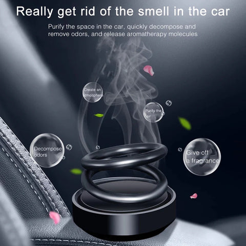 Car Air Freshener Solar - Solar Power Car Aroma Rotating