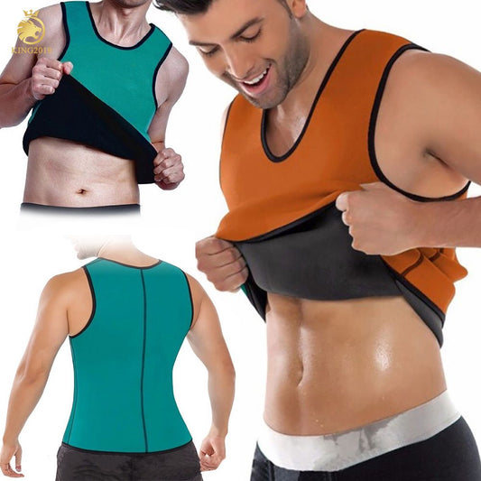 Sweating Ultra Body Shaper For Men Compression T- Shirt Sleeveless Weight Loss Fat burning Tank Tops Shapewear
