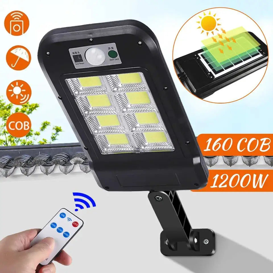 Solar Waterproof Automatic Street Light - 120-LEDs Bracket Street Ligh ...