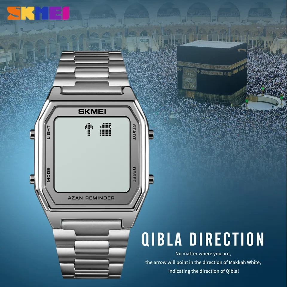New SKMEI Muslim Qibla Digital Watch Religious