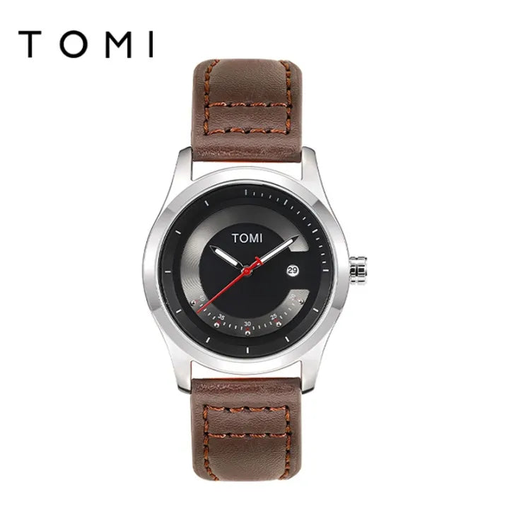 Tomi T099 Dial Leather Strap Watch Waterproof