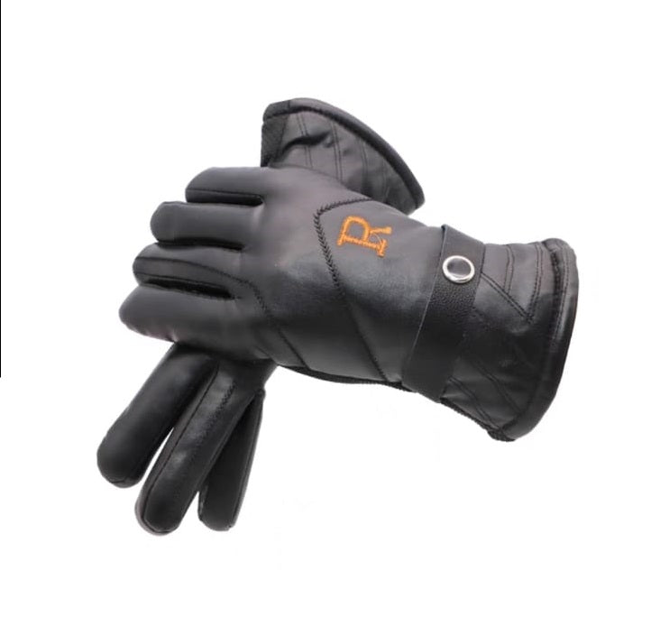 Men Winter Leather Waterproof & Windproof Gloves